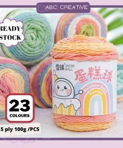 Rainbow Cake Yarn 100g 5 ply