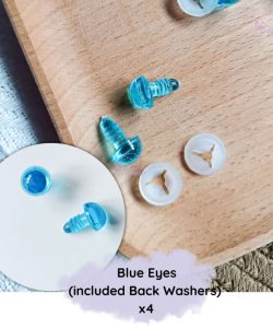 Amigurumi Accessories DIY Doll/Animals Puppet Colour Plastic Screw Round Safety Eyes - Blue Eyes x4