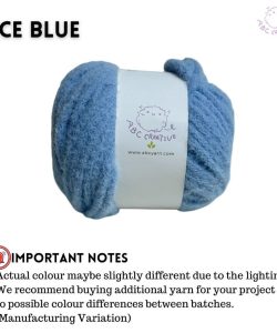 (5mm 100g) Muse Yarn Candy Yarn Crochet Knitting Yarn for Bag Scarf - Ice Blue
