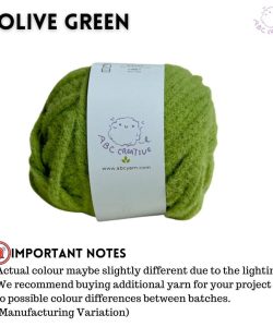 (5mm 100g) Muse Yarn Candy Yarn Crochet Knitting Yarn for Bag Scarf - Olive Green