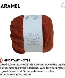 (5mm 100g) Muse Yarn Candy Yarn Crochet Knitting Yarn for Bag Scarf - Cramel