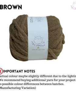 (5mm 100g) Muse Yarn Candy Yarn Crochet Knitting Yarn for Bag Scarf - Brown