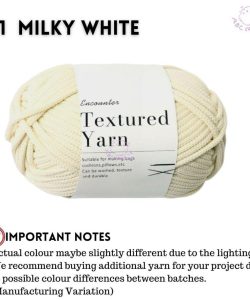 (100g 4mm ) Premium Spring Yarn PP Yarn Pearl Yarn Benang Kait Elastic Yarn for Bag - 01 MILKY WHITE
