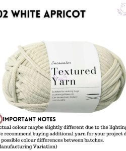 (100g 4mm ) Premium Spring Yarn PP Yarn Pearl Yarn Benang Kait Elastic Yarn for Bag - 02 WHITE APRICOT