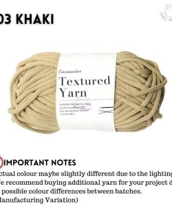 (100g 4mm ) Premium Spring Yarn PP Yarn Pearl Yarn Benang Kait Elastic Yarn for Bag - 03 KHAKI