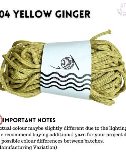 (100g 4mm ) Premium Spring Yarn PP Yarn Pearl Yarn Benang Kait Elastic Yarn for Bag - 04 YELLOW GINGER