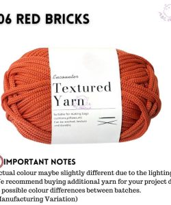 (100g 4mm ) Premium Spring Yarn PP Yarn Pearl Yarn Benang Kait Elastic Yarn for Bag - 06 RED BRICKS