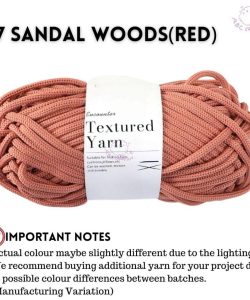 (100g 4mm ) Premium Spring Yarn PP Yarn Pearl Yarn Benang Kait Elastic Yarn for Bag - 07 SANDAL WOODS(RED)
