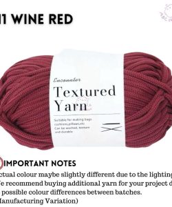 (100g 4mm ) Premium Spring Yarn PP Yarn Pearl Yarn Benang Kait Elastic Yarn for Bag - 11 WINE RED