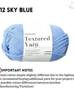 (100g 4mm ) Premium Spring Yarn PP Yarn Pearl Yarn Benang Kait Elastic Yarn for Bag - 12 SKY BLUE