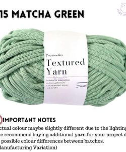 (100g 4mm ) Premium Spring Yarn PP Yarn Pearl Yarn Benang Kait Elastic Yarn for Bag - 15 MATCHA GREEN