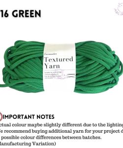 (100g 4mm ) Premium Spring Yarn PP Yarn Pearl Yarn Benang Kait Elastic Yarn for Bag - 16 GREEN