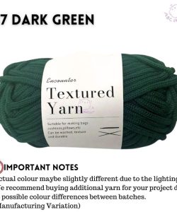 (100g 4mm ) Premium Spring Yarn PP Yarn Pearl Yarn Benang Kait Elastic Yarn for Bag - 17 DARK GREEN