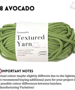 (100g 4mm ) Premium Spring Yarn PP Yarn Pearl Yarn Benang Kait Elastic Yarn for Bag - 18 AVOCADO