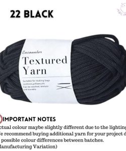 (100g 4mm ) Premium Spring Yarn PP Yarn Pearl Yarn Benang Kait Elastic Yarn for Bag - 22 BLACK
